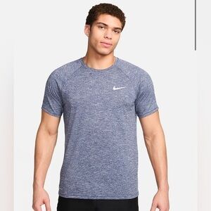 NIKE DriFit Navy Heather Performance Crewneck Shirt HydroGuard‎ UPF 40+ size XL